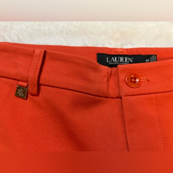 Ralph Lauren Women's Shorts Bi-stretch Twill Cotton Blend Orange US Size 2P NEW - Picture 2 of 13